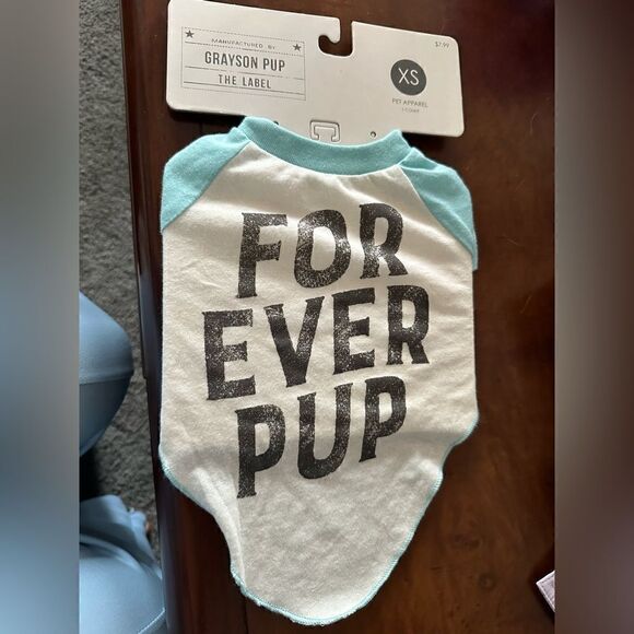 Grayson Pup Forever Pup Reglan Dog Tee - Light Beige Size XS - Picture 6 of 7